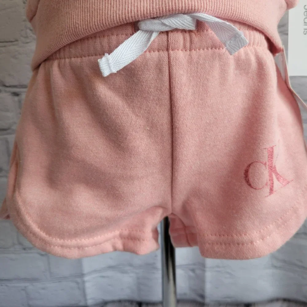 Calvin Klein Baby Girls Fleece Top and Shorts Set